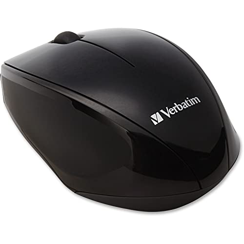 Verbatim Wireless Multi-Trac Mouse |4GHz Nano Receiver Ergonomic Blue LED Portable for Mac and Windows Black