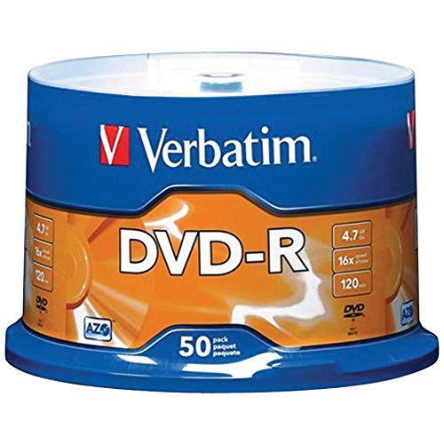 Verbatim 16x Write Once DVD-R 50/Pack Spindle for Home Office Storage